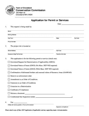 city of groveland permit application.